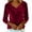 #059-Red, variant on Neewe Women's Vintage Velvet T-Shirt Casual Long Sleeve Top