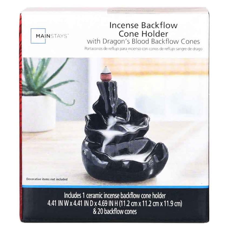 Mainstays Black Ceramic Backflow Incense Cone Holder photo 1
