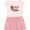 Pink With Stripes, variant on Inktastic Cutest Little Cookie Cute Christmas Gingerbread Man Girls Toddler Dress