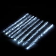 thumbnail image 6 of 50cm Falling Rain String Light Plug in, Waterproof SMD2835 LED String Lights 8 Tube Meteor Shower Light Christmas Holiday Indoor Outdoor Decor Tree Decoration, White, 6 of 7