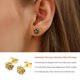 thumbnail image 5 of Pendientes de 5 piezas, aretes redondos, regalos geométricos, accesorios de joyería, cartílago, abalorio de boda a la moda para mujeres y Ropa, zapatos y accesorios Miscelánea alfiler dorado Minnieouse AP009678-04B, 5 of 6
