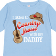thumbnail image 4 of Inktastic I Listen to Country Music with my Daddy Guitar and Hat Boys or Girls Long Sleeve Toddler T-Shirt, 4 of 5