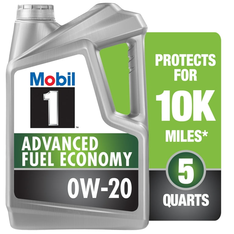 Mobil 1 Advanced Fuel Economy Full Synthetic Motor Oil 0W-20, 5