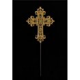 thumbnail image 1 of Grand Cake Topper Croix avec Grands Strass - Or, 1 of 1