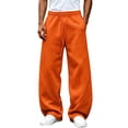 thumbnail image 5 of Mens Sweatpants with Pockets Loose Casual Barrel Sweat Pants,Drawstring Elastic Waist Curved Seam Wide Leg Athletic Pants for Running, 5 of 6