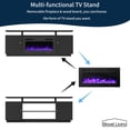thumbnail image 5 of Boyel Living 70" Fireplace TV Console w/ 36" Electric Fireplace, Modern Media Console Storage Cabinet Fireplace TV Stand for TVs up to 80", Fireplace for Living Room TV Stand, Black, 5 of 10
