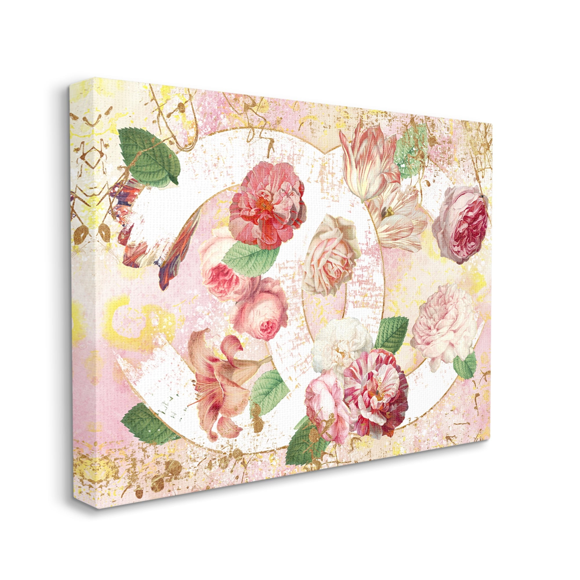 Stupell Industries Glam Fashion Pink Floral Blooms Abstract Pattern, 20 x 16,Design by Ziwei Li