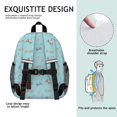 thumbnail image 5 of Game Controller Blue Pattern Backpack for School, Cute School Bag with Adjustable Shoulder Straps and Padded Back, 15"x11.42"x5.5", 5 of 5
