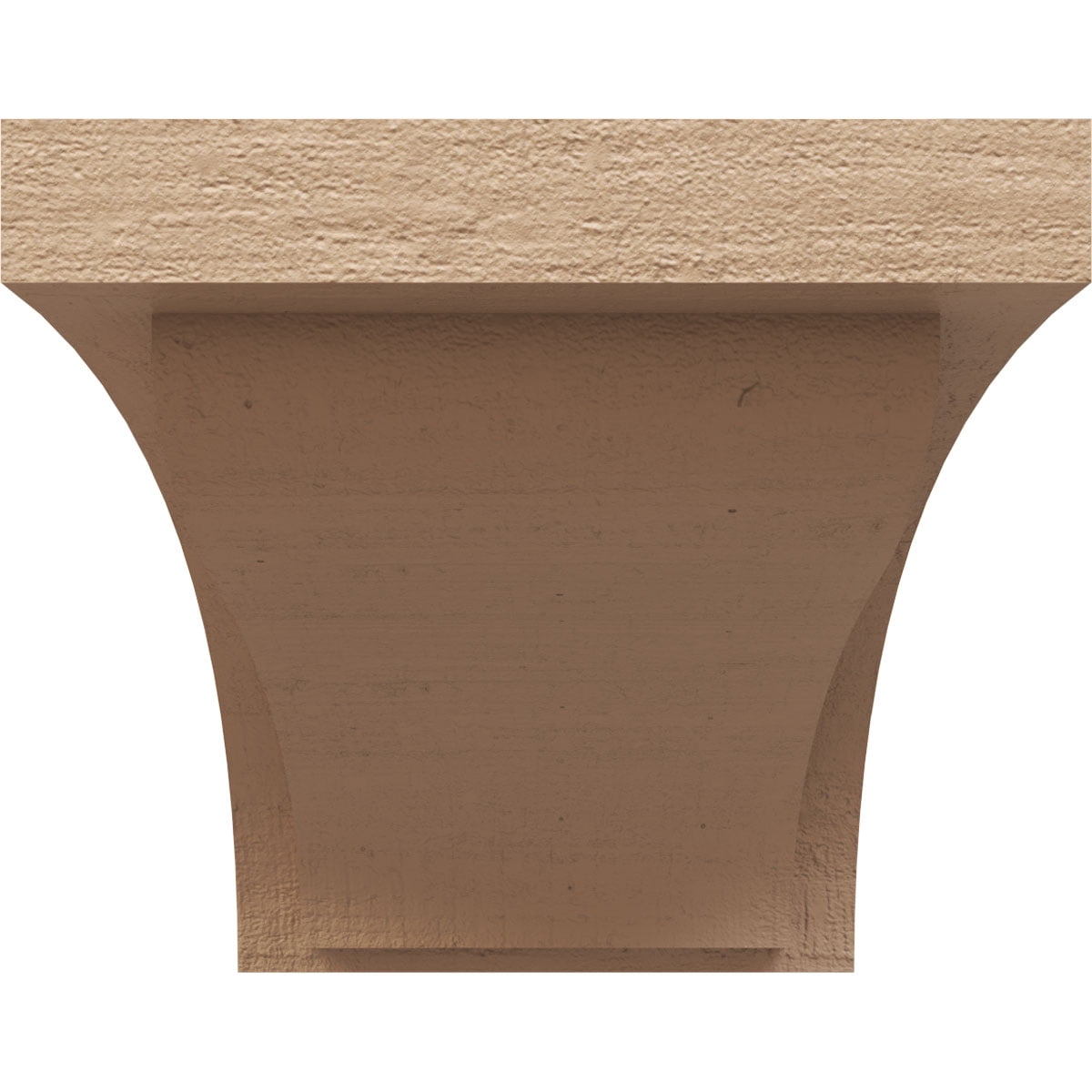 9"W x 18"D x 9"H Wide Helena Rough Cedar Woodgrain TimberThane Corbel, Primed Tan
