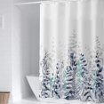 thumbnail image 6 of Blue Plant Fabric Shower Curtain, Shower Curtain Bathroom, Waterproof Quick-Drying Polyester Fabric Bathroom Shower Curtain Set, Machine Washable 72" W x 72" L with Hooks, 6 of 6