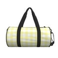 thumbnail image 2 of Easygdp Lemon Yellow Checkboard Travel Bag, Camping, Weekend, Carry On Overnight Duffel Bag with Shoulder Strap, 2 of 8