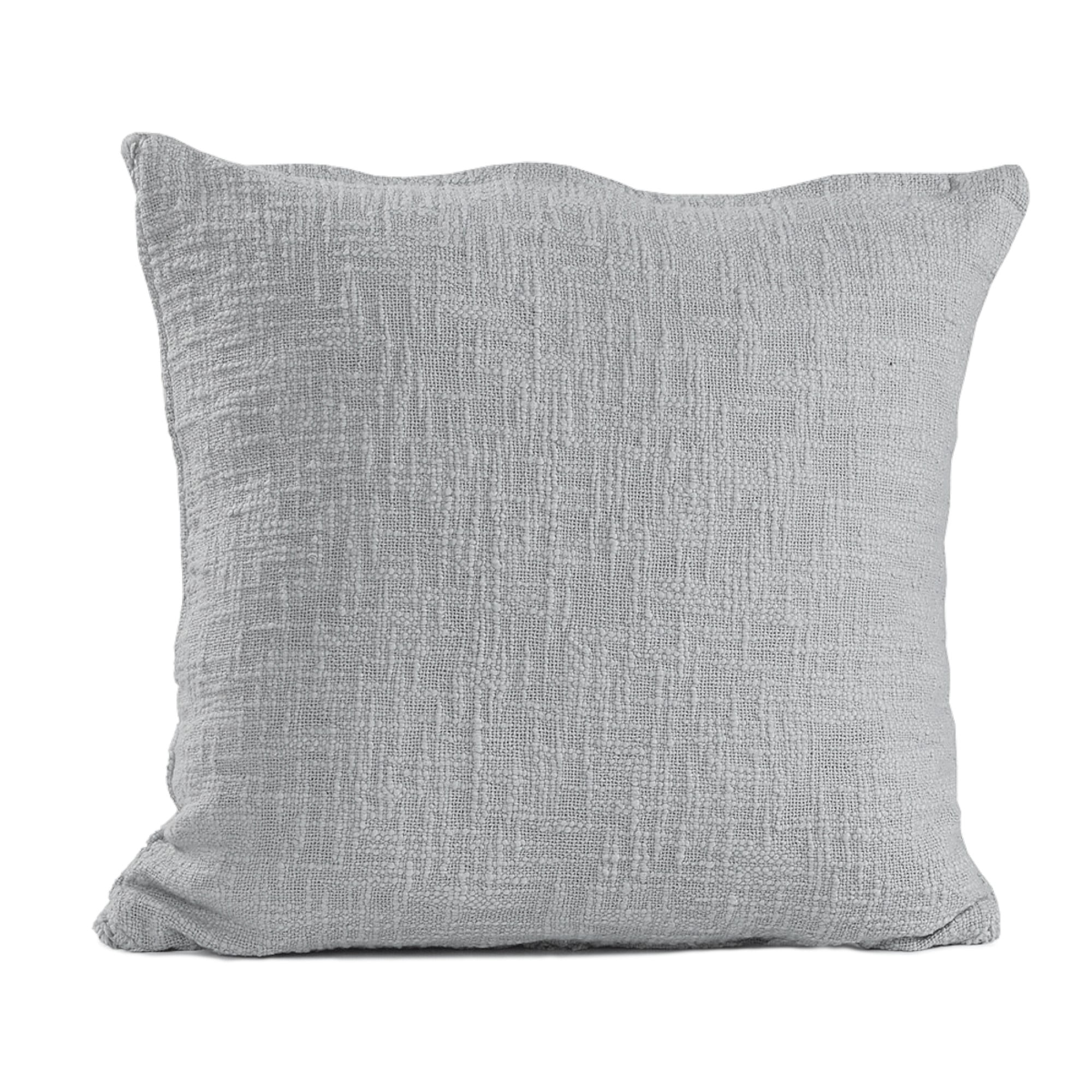 Laddha Home Designs Handwoven Geometric Diamond Square Throw Pillows - 18" - Gray - Set of 2