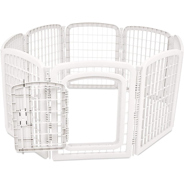 Panel Octagonal Plastic Pet Pen Fence Enclosure With Gate cm L x cm W x cm H