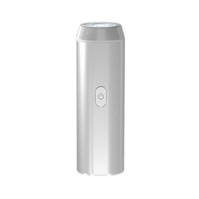 mmirethe Rasoir Électrique Portable Mini, Recharge USB, Rasoir à Barbe, Tondeuse pour Poils du Nez pour Hommes, Argent