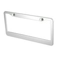 thumbnail image 4 of Aluminum Alloy License Plate Frame Cover 2 Hole for Car Front Rear License Plate Holder with Screws Caps Silver Tone, 4 of 6