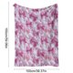 thumbnail image 3 of Manta de franela para la oficina, manta de siesta rosa, suave, de poliéster, ligera, acogedora y cálida, para usar en casa o en el sofá, para viajes | Resistente a la pelusa, no destiñe y de fácil, 3 of 6