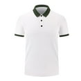 thumbnail image 2 of Polo Shirts for Men Business Casual Tops Summer Solid Breathable Tee Lightweight Short Sleeve Button Down Tshirt, 2 of 6