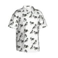 thumbnail image 2 of Keeshonds Men'S 3d Print Casual Button Down Shirts, Novelty Hawaiian Short Sleeves 2xl, 2 of 7