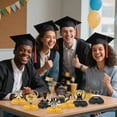 thumbnail image 6 of Graduation Honeycomb Centerpiece Table Decor Class Desktop Grad Party Decoration Set with Card Holders 9 Pieces,1Set/9PCS,Black, 6 of 7