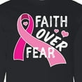 thumbnail image 4 of Inktastic Breast Cancer Awareness Faith over Fear Long Sleeve T-Shirt, 4 of 5
