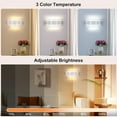thumbnail image 2 of Rechargeable Wall Sconces with Remote Control, Cordless Wall Light Battery Operated Dimmable, Black Light Fixture for Living Room Bedroom, 16 RGB Colors, Bulb Included, 2 of 8