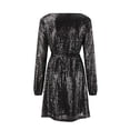 thumbnail image 4 of Sequin Dress For Women Long Sleeve Crewneck Sparkly Glitter Mini Dress Elegant Wedding Party Dress Womens Summer Dresses Long Dresses for Women Casual Summer V Neck Casual Loose Dresses for Women, 4 of 4