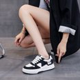 thumbnail image 4 of Tenis Zapatillas Planas Zapatos Casuales Mujer Cuero PU Transpirable para Verano (36) Negro Likrtyny Tenis De Mujer Tenis De Hombre, 4 of 7