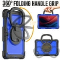 thumbnail image 6 of Allytechgroup Rugged Case for Lenovo Tab M11 11" 2024, Adjustable Kickstand Case with Built-in Screen Protector Shoulder Strap Anti-Drop Shockproof Full Body Protection Case, Black+Blue, 6 of 8