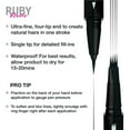 thumbnail image 5 of Ruby Kisses Go Brow Microblading Eyebrow Pen, Waterproof Eyebrow Pencil for Women, Dual-Ended Liquid Tattoo Brow Pencil With 4-Fork & Precise Brush Tip for Natural Hair-Like Strokes (Dark Brown), 5 of 11