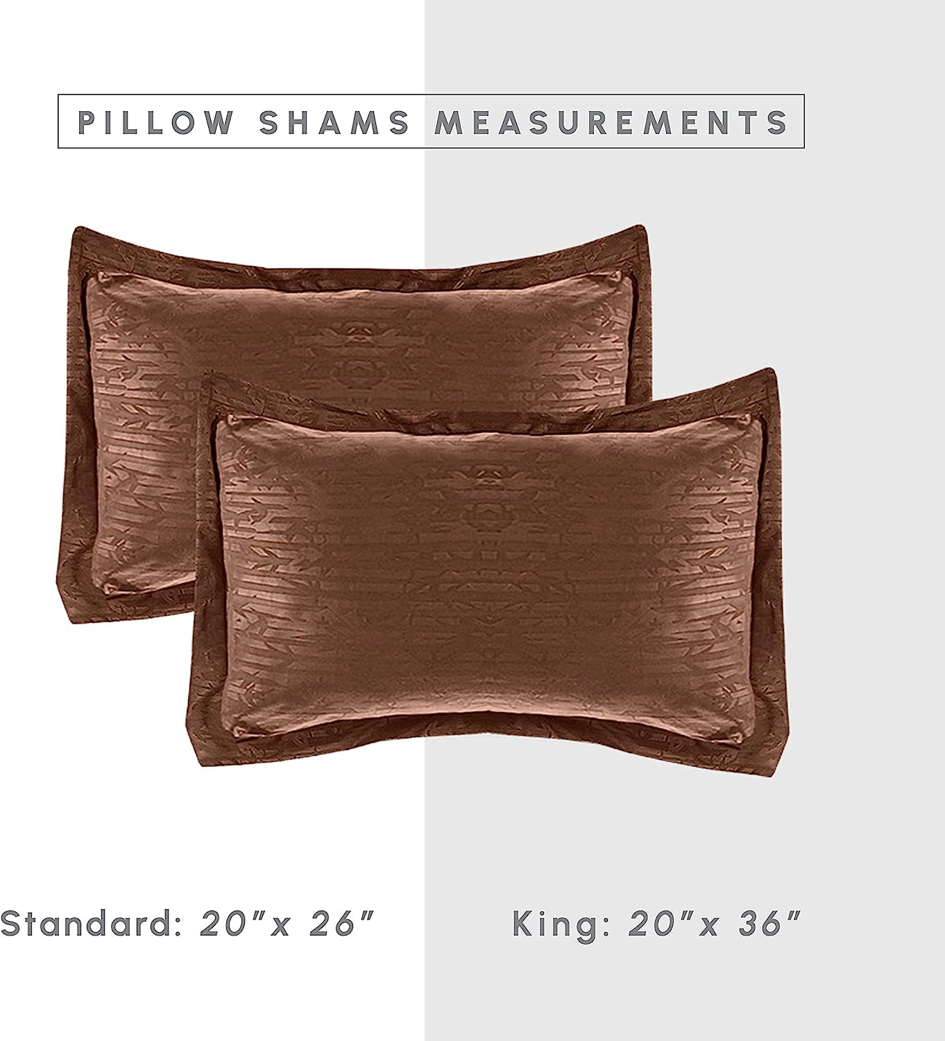 Cozy & Soft 8-Piece Bedding Set - Includes Comforter, Smart Sheet Set, Bed Skirt, Matching Pillowcases and Shams, Bamboo Design, Full/Queen, Brown Comforter Set