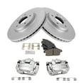 thumbnail image 2 of TRQ Front Brake Pad & Rotor Kit Brake Caliper Brake Pads Brake Rotor Ceramic Premium G-Coated Fits Select 2012-2017 Buick Verano 2014-2015 Chevrolet Cruze 2011-2015 Volt, 2 of 6