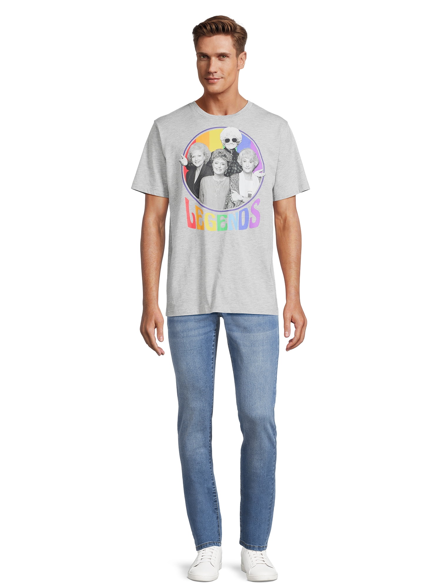 Golden Girls Men's Pride Graphic Tee with Short Sleeves, Sizes S-3XL