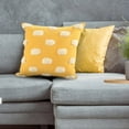 thumbnail image 3 of HomeRoots 20" X 20" Yellow And White 100% Cotton Zippered Pillow, 3 of 10