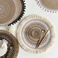thumbnail image 2 of ENJOYW Rattan Trivet Mats Heat Insulation Handmade Cotton Flax Dining Table Non-Slip Placemat for Kitchen Jute Coaster, 2 of 7