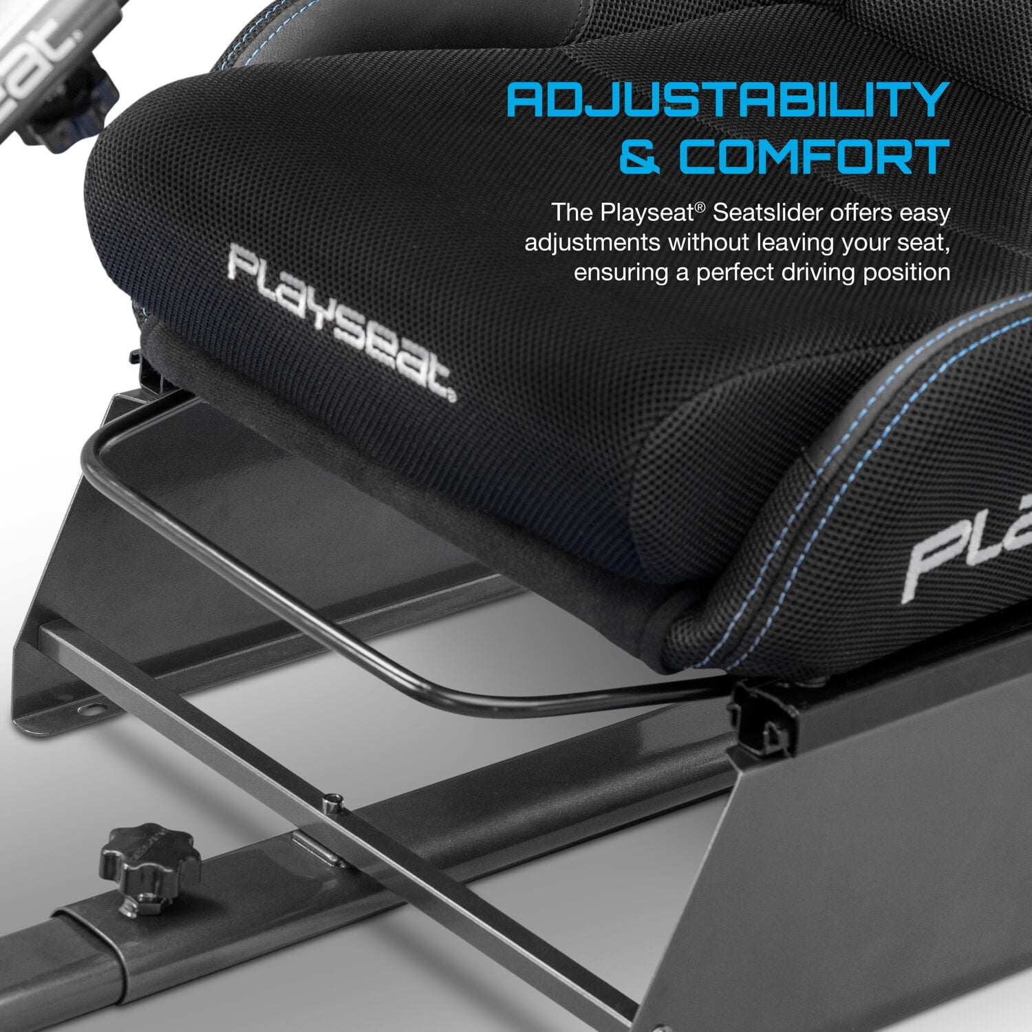 Playseat® Seat Slider with Double-Locking Mechanism, Stainless Steel