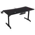 thumbnail image 3 of Tarnov Rectangular Metal Gaming Desk with USB Ports Black, 3 of 7