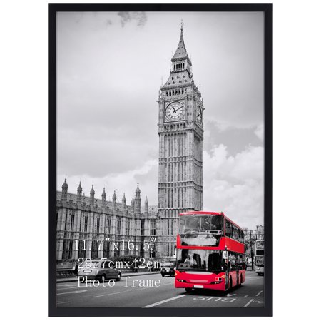 A3 Picture Frame for Wall Mounted Display Vertically or Horizontally, Black Photo Poster Frame for Bedroom Living Room Office