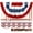 1.5x3 Ft 12pc, variant on ANLEY USA Pleated Fan Flag, 1.5x3 ft American US Bunting Flag - United States 1.5 x 3 Ft Half Fan Banner （1 Pack）