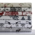 thumbnail image 2 of Marwah Corporation Heavyweight 200GSM Cotton Flannel Printed Extra Deep Pocket Sheet Set checkered buck Twin Adult Animal Print Traditional, 2 of 3