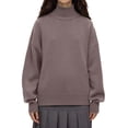 thumbnail image 2 of Pullover Sweaters for Women 2025 Long Sleeve Turtleneck Oversized Plain Basic Knitted Sweater Tops Fall Winter Outfits, 2 of 5