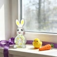 thumbnail image 5 of JVBTVB Pastel Easter Bunny Decorations, Colorful Foam Bunny with Flowers for Easter Table Centerpiece, Home Office Spring Decor, Easter Party Favors, Gifts for Kids & Adults, 5 of 8