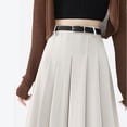 thumbnail image 6 of Elegant High Waist Long Skirt for Women Pleated Dress Color Breathable and Comfortable Polyester Fabric, 6 of 9