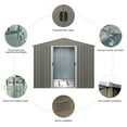 thumbnail image 6 of Aimee Lii 88" x 114" Outdoor Metal Storage Shed, Utility Tool Shed Storage House, Metal Sheds for Backyard Garden Patio Lawn, Gray, 6 of 9