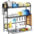 thumbnail image 1 of HOWDIA Over The Sink Dish Drying Rack, 2-Tier Stainless Steel Large Over The Sink Dish Rack with Utensil Holder Dish Drainers for Kitchen Counter, 1 of 2