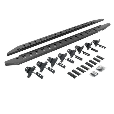 Go Rhino 69451687ST RB20 Slim Line Running Boards with Mounting Bracket Kit For Jeep 20-23 Gladiator (Crew Cab Pickup)