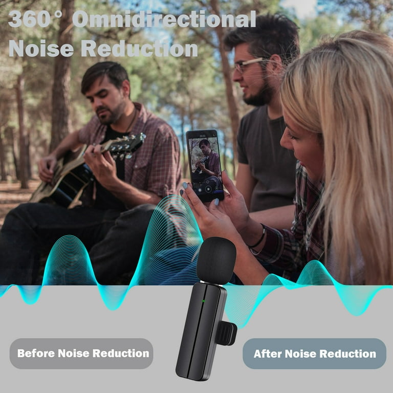 Boya BY-V2 Draadloze Microfoon voor iPhone, 2.4GHz Plug Play Mnini Clip-on Mic voor iPhone 14/14 Pro/13/13 Pro/12 iPad IOS-apparaten Vlogging YouTube Video Opname Podcast Interview