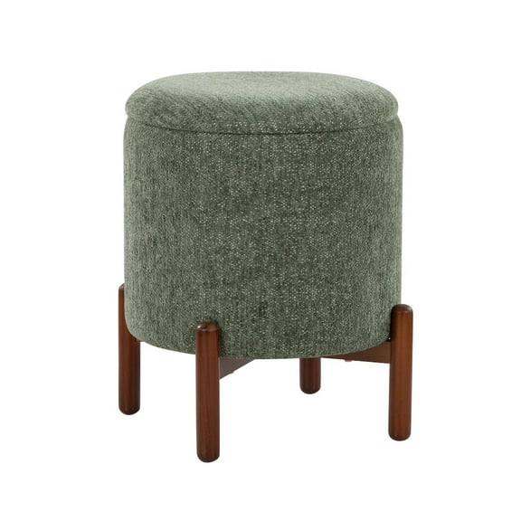 LumiSource Daniella Wood Storage Ottoman