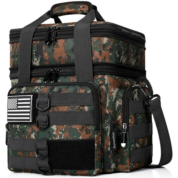 Fiambrera SumeStar Tactical, grande, aislante, para hombre, color verde