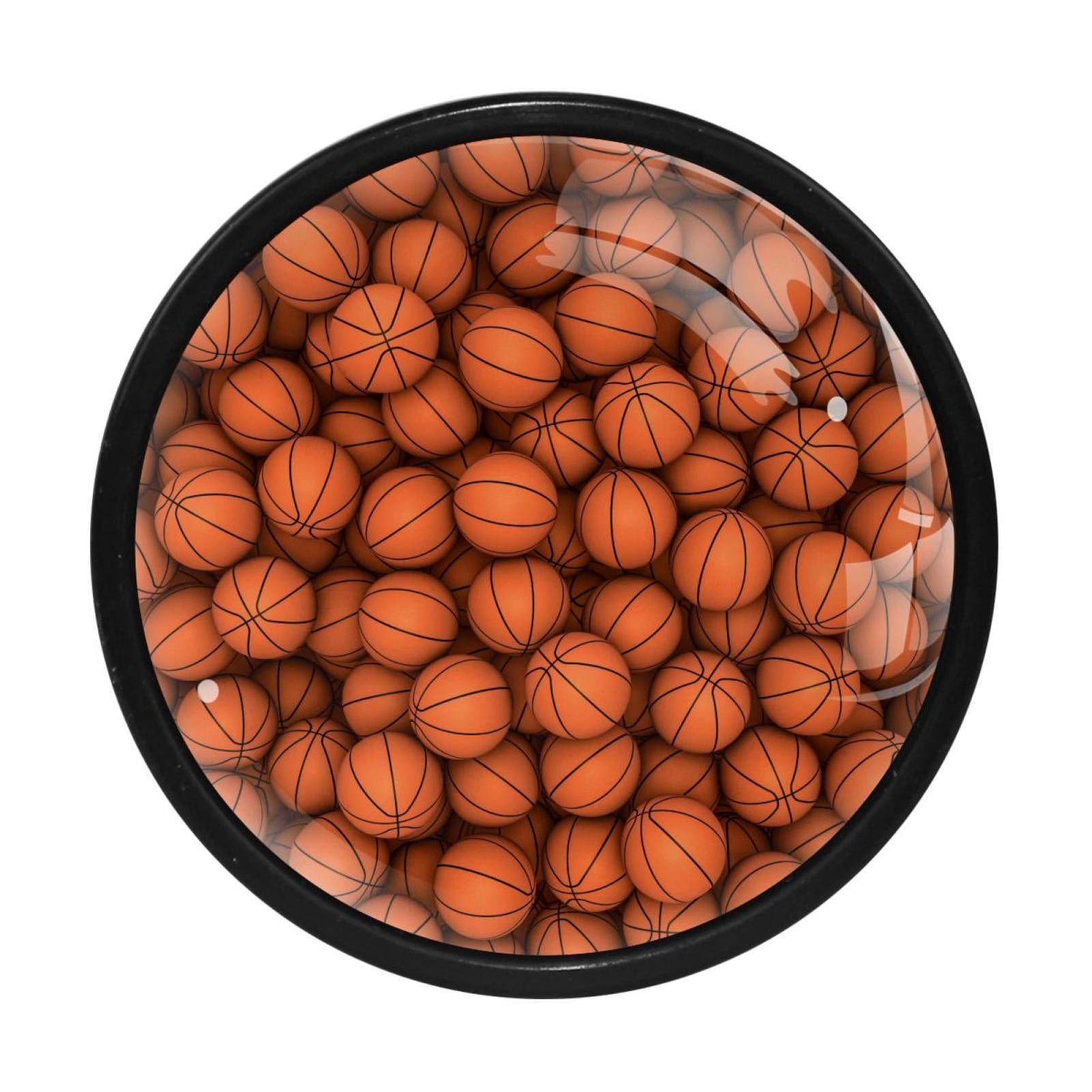 4 Pcs Basketball Print Knobs for Kitchen Cupboard Dresser