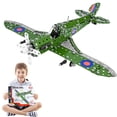 thumbnail image 2 of Metal Model Airplane Building Toys -DIY Building STEM Projects Toys for Kids Boys Girls,Assembly Jet Kits for Kids,Assembly Science Kit Model Plane Birthday Gift Toys for Kids 8-12 Years, 2 of 9